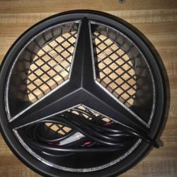 Front Grill Emblem w/LED Fit For 2005-2013 Mercedes Benz W204 C300 W245 B C GLK