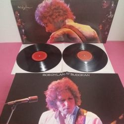 Vintage Old 1978 Original BOB DYLAN - AT BUDOKAN Double Gatefold Vinyl Record LPs & Poster