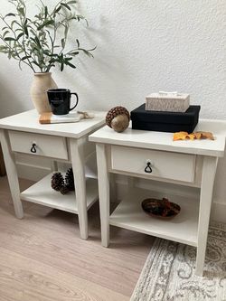Matching Wooden Nightstand Side Table Set