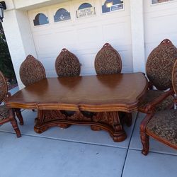 Available 7 pc Michael Amini carved kitchen set