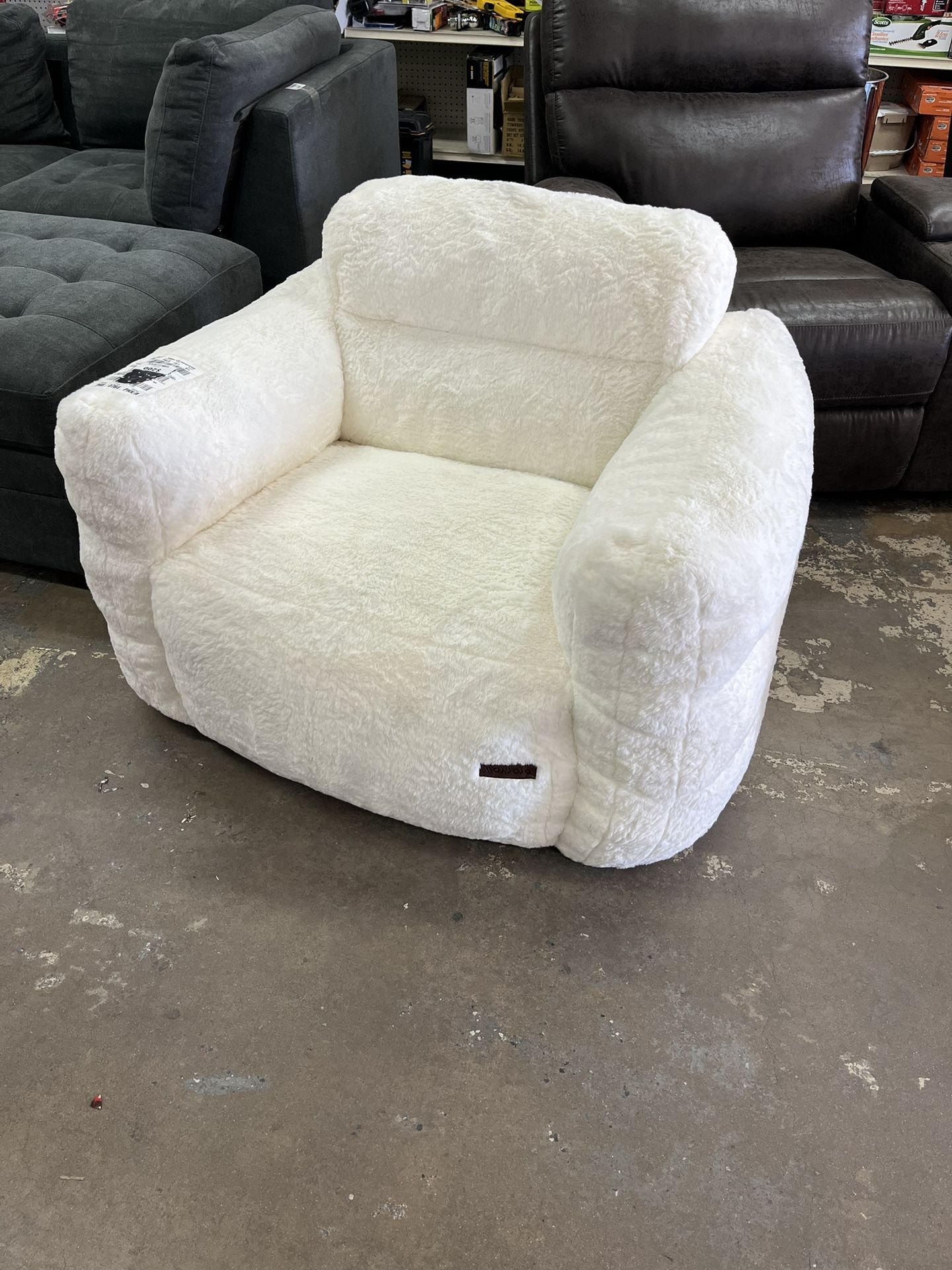 MAXYOYO Giant Bean Bag Chair for Adults, Ultra Soft Fluffy Bean Bag Sofa, Oversized Floor Sofa for Living Room Bedroom, Cozy Reading Chair with Filler