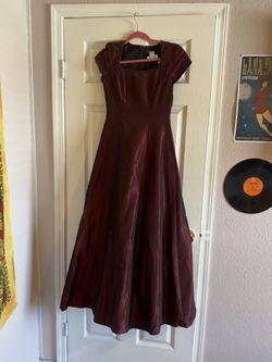 Prom Dark Red Vintage Dress (Size 3/4)