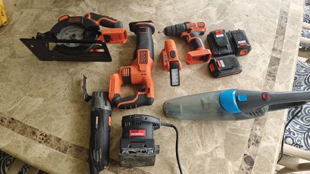 Bundle Of 7 Tools Plus 3 Batteries And Charger 