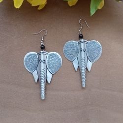 1PR Beautiful African Silver Metal Earrings Set