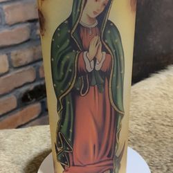Our Lady Guadalupe Glass Tumbler 