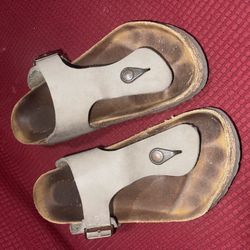 Size 40 Grey Nubek Leather Birkenstocks 