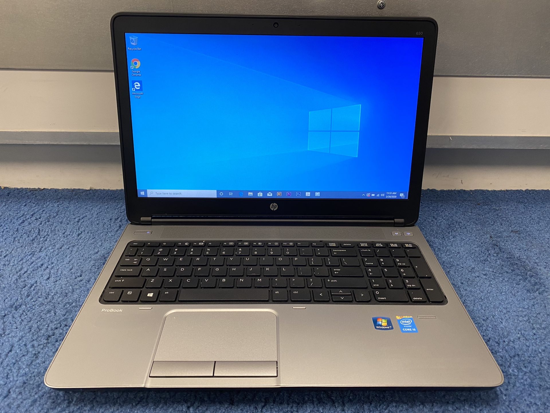 Hp Probook 650 i5 Laptop Windows 10 2019 w/ Adobe and Microsoft Office