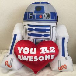 Collectible Condition 22” Star Wars R2-D2 Valentines Greeter Plush. New With Tags. Hard To Find. 