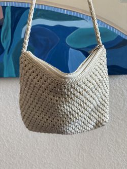 The Sak Cream Knit Shoulder Bag