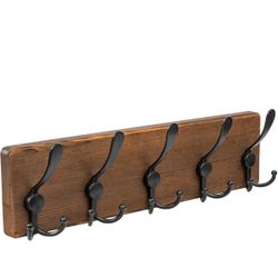 Solid Pine Wall Mounted Coat Rack