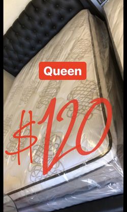 BRAND NEW PILLOW TOP MATTRESSES💯 Queen $120 ❌ $180 With Box Spring FULL SIZE $100 ❌ $150 With Box Spring Twin $80 ❌ $120 With Box Spring