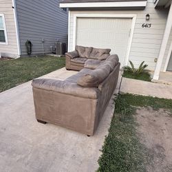 Beige Couch Set For Sale (delivery Available)