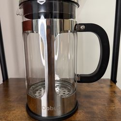 French Press Coffee Glass & Stainless Steel