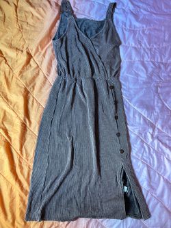 Brown and black strips dress