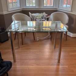 Glass Top Dining Table