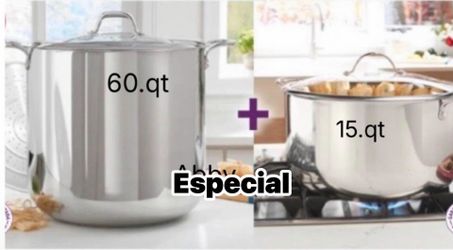 Princess house set de ollas Tamaleras $699.00 las dos ;60.qt y 15.qt  con Parilla Payment plan  10 Pagos de 69.90