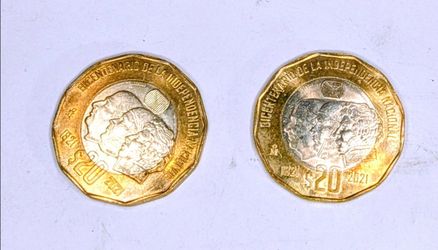 20 PESOS MÉXICO BICENTENARIO DE LA INDEPENDENCIA NACIONAL 1(contact info removed) $15 Each