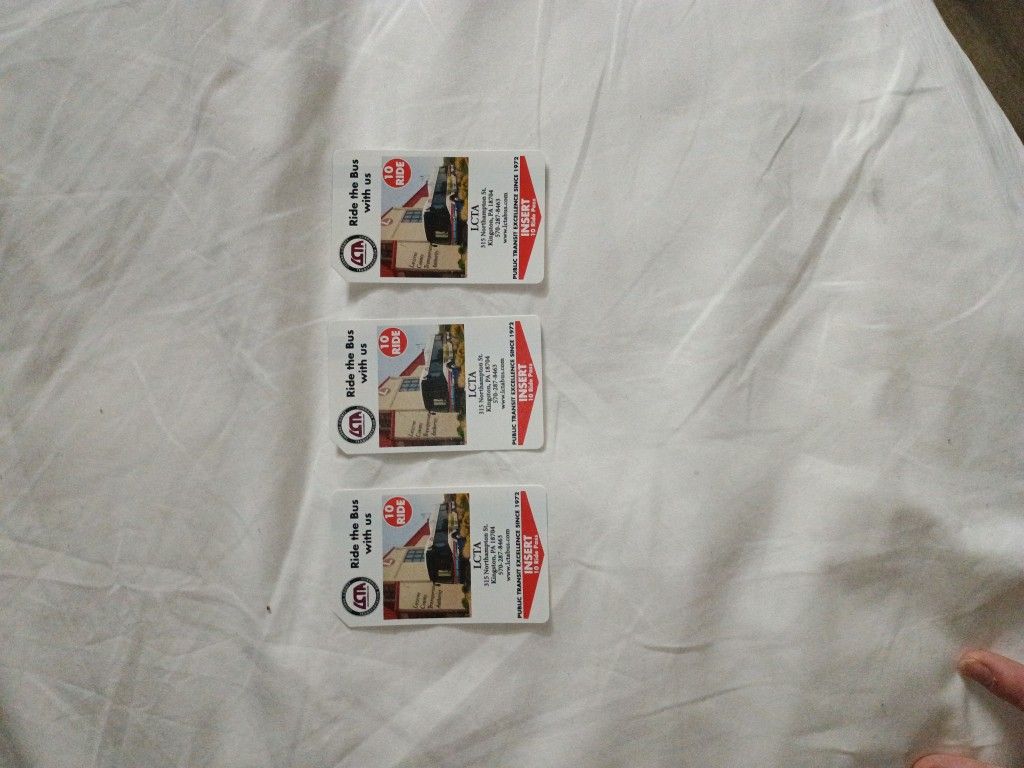 3 - 10 Ride LCTA Bus Passes