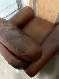 Leather Chair & Ottoman