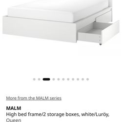 IKEA MALM Queen Bed With Storage