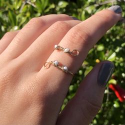 White Looped Ring