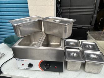 Nemco 6140 NSF Countertop Food Warmer - Wet w/ 2 Third Size Pan Capacity, 120v uses a few Days like new complete