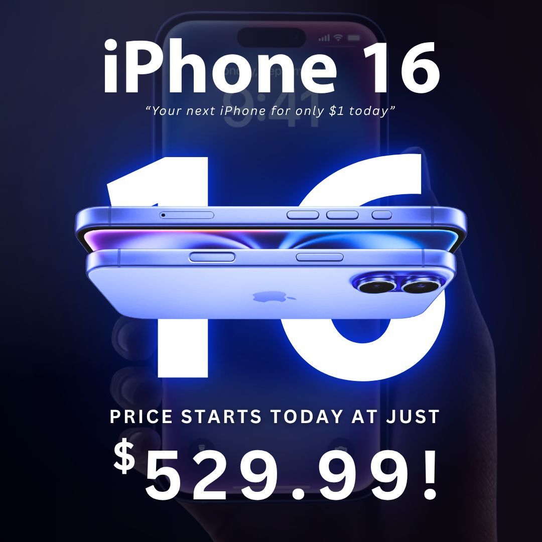π₯ iPhone 16 Deal β Save $300 Instantly! Now $529 or Just $1 Down