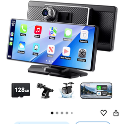 Brand new TERUNSOUl 4k front and rear dash cam back up camera  8.1 HD car play screen touchscreen with 128gb