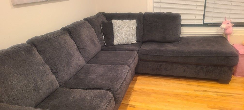 Gray 2-pieces Sofa Sectional