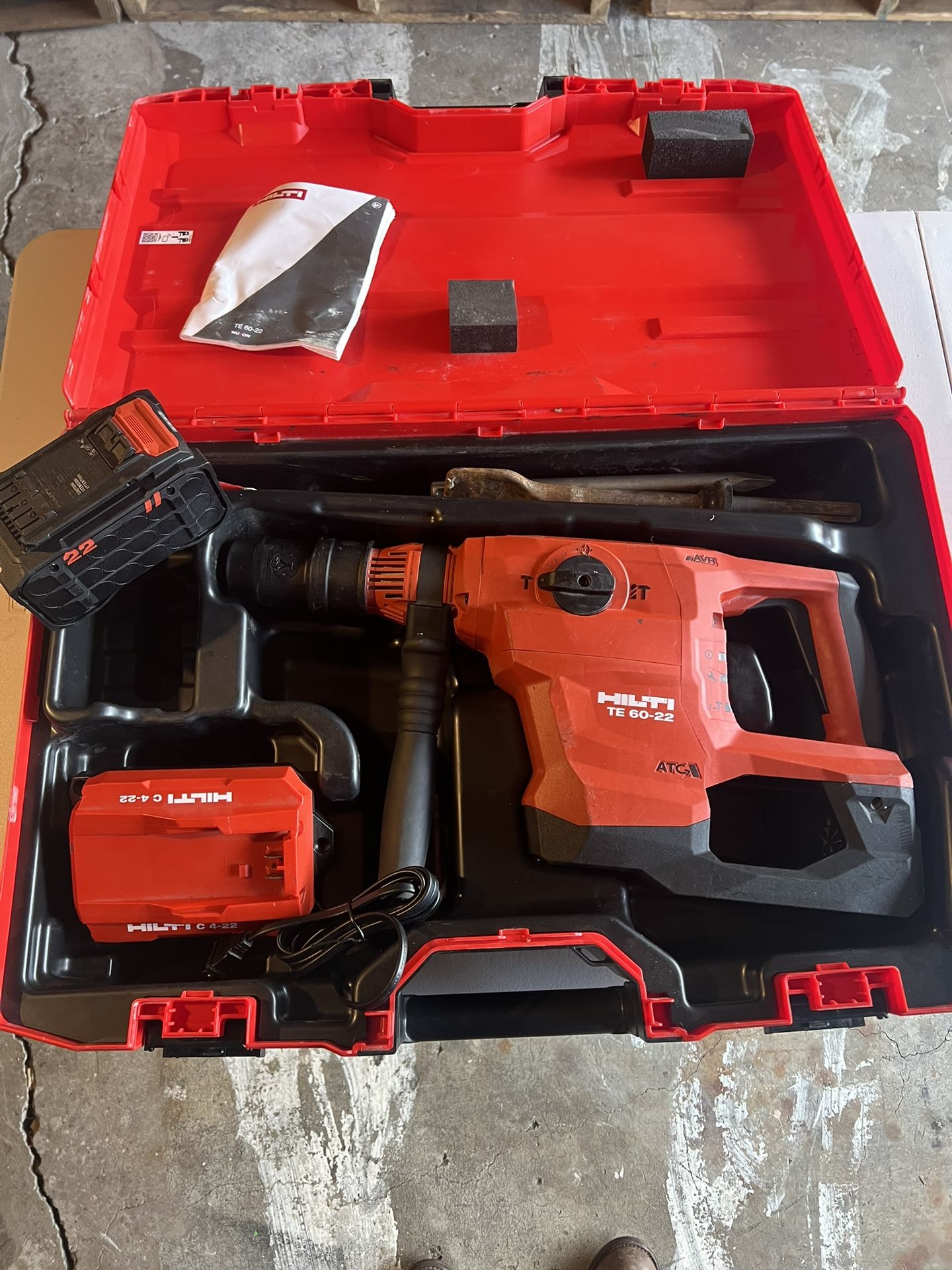 Hilti Te 60-22 Nuron Cordless Rotary Hammer