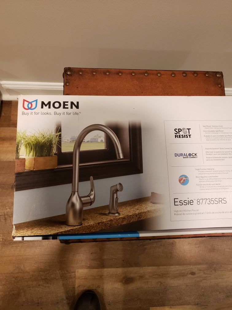 Moen Essie 87735SRS Stainless One-Handle High Arc Kitchen Faucet