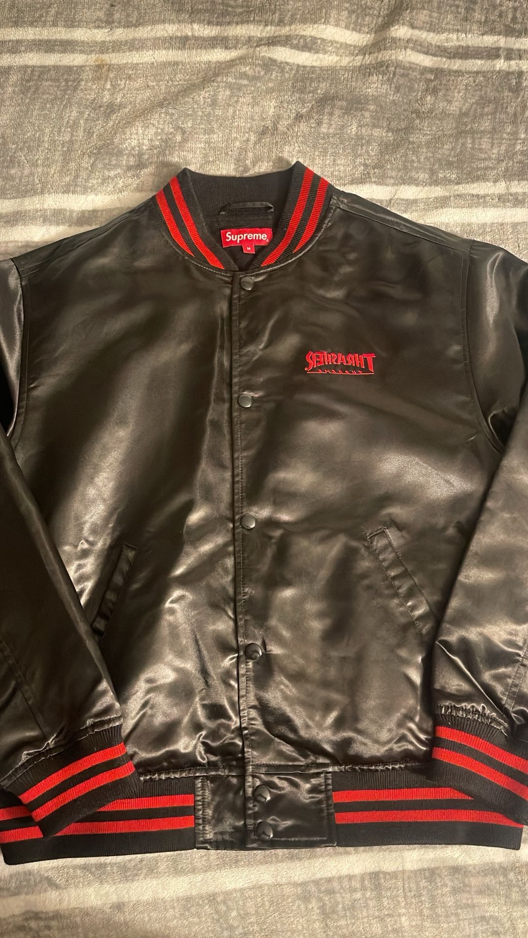 Authentic Supreme X Thrasher Varsity Jacket