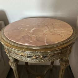 Antique Marble Circular Table