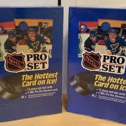 2 X 1990 PRO SET NHL Hockey Trading Cards SEALED Boxes