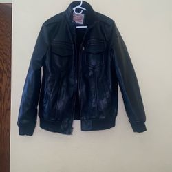 LEVI’S Men's Sherpa Lined Faux Leather Aviator Bomber