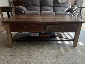 Wood Coffee Table with 4 Drawers – 49” x 30”