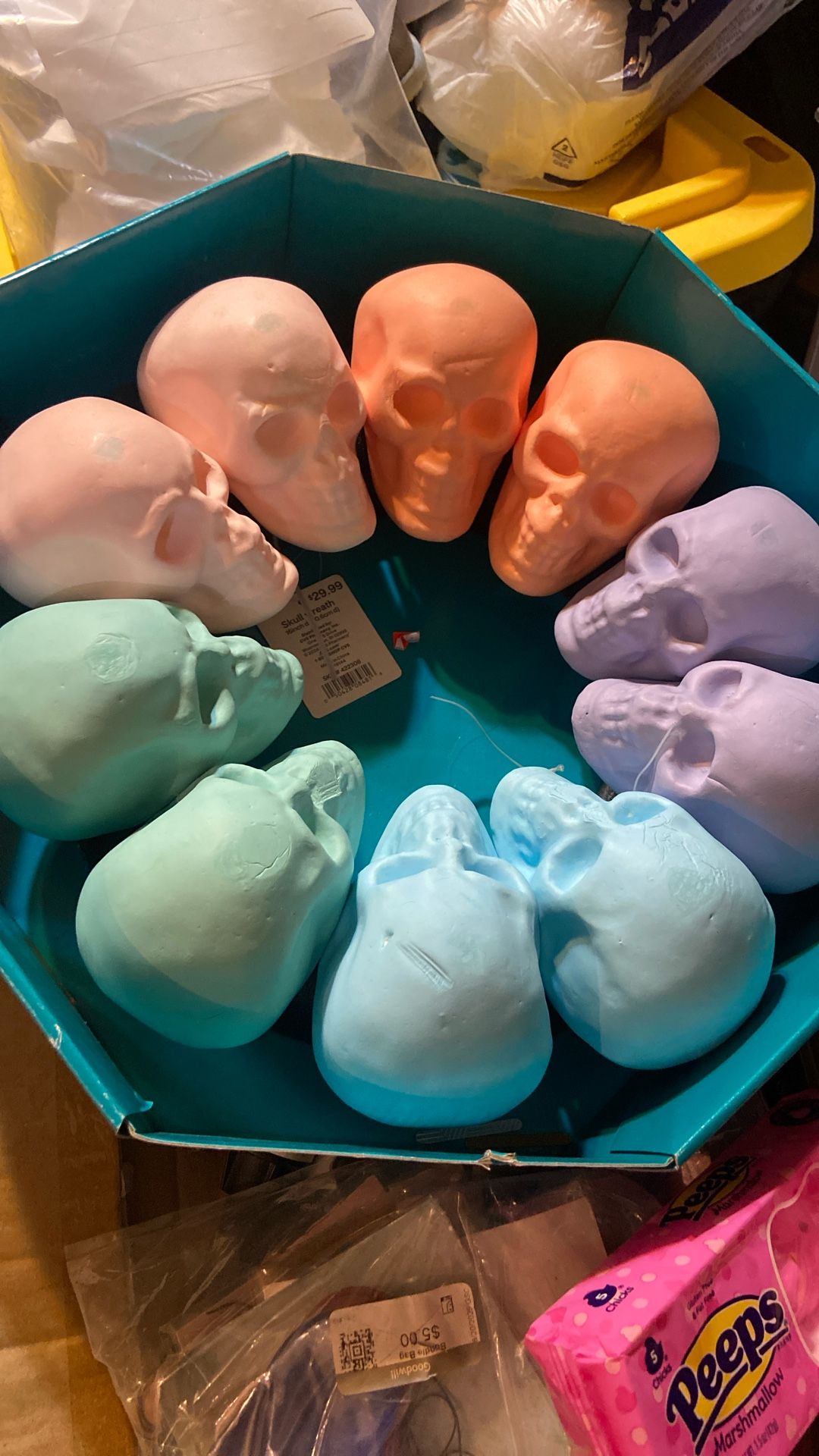 halloween skull wreath