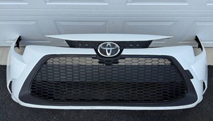 WHITE TOYOTA COROLLA 2020 2021 2022 2023 2024 2025 FRONT BUMPER