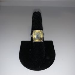 Vintage Silver Heliodor Ring Size 7.5