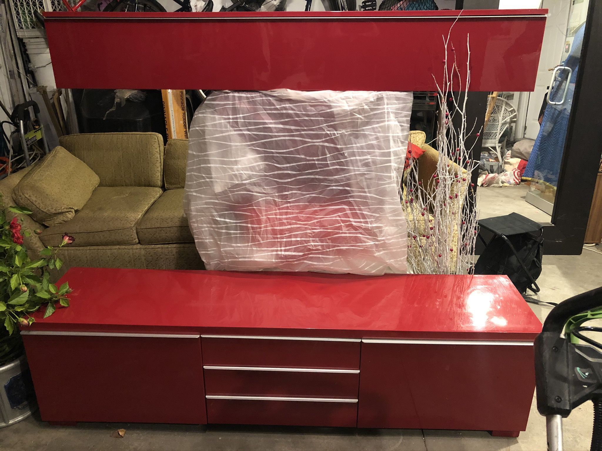 Storage Cabinets Red In Color