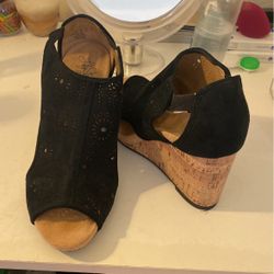 Black Sandal Wedges