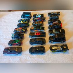 21 Hot Wheels, Maisto & Matchbox Cars (Black)