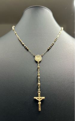 14kt Solid Gold Tri-tone Rosary / Rosario de Tres Oros 14kt