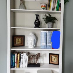 Solid Wood Bookcase, white