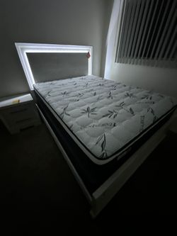 Queen Size Mattress Pillow Top New Bedframe sold separately