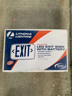 LED Exit Sign With Battery