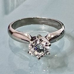 💎 Elegant 14kt White Gold 1.25 Ct Solitaire Diamond Engagement Ring