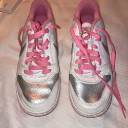 Pink And Silver Nike Shoes