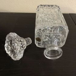 Diamond cut crystal decanter