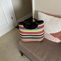 Multicolor Woven Handbag